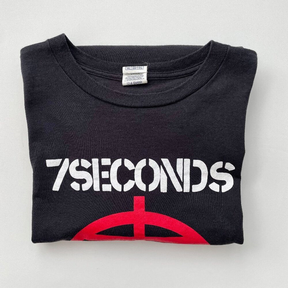 7 Seconds 2XL Logo T Shirt 2014 NYC Tour Hardcore Punk Band Walk Rock Together